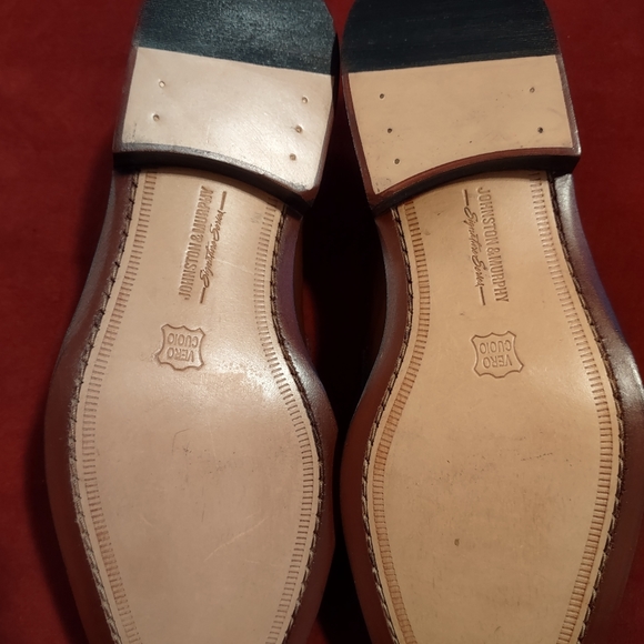 Johnston & Murphy Brown 15-7066 Slip On Leather Tassle Loafers Men’s 9.5 W - Picture 4 of 11